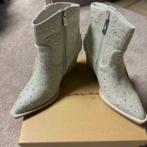 Vintage Havana silver sparkle boots